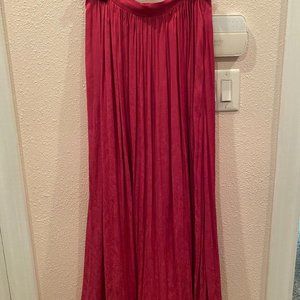 Anthropologie Akemi+Kim pink silk skirt